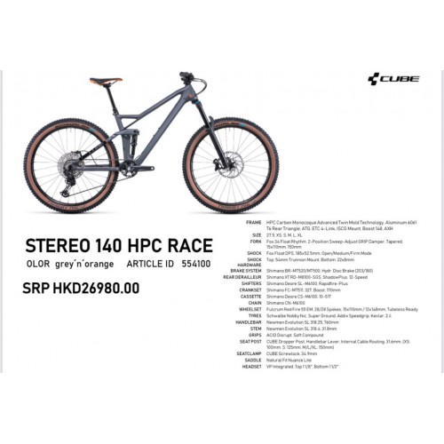 CUBE STEREO 140 HPC RACE